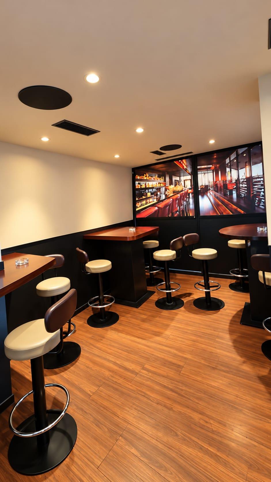 Inside the separate smoking room at The Dugout Sports Bar